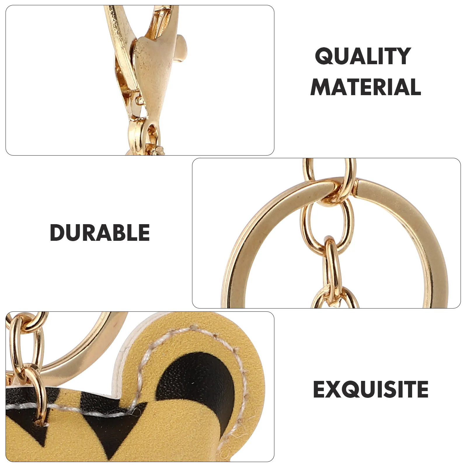 

3Pcs Tiger Design Keychain Pendant High Quality Wear Resistant Material Cute Cartoon Bag Hanging Ornament Gift