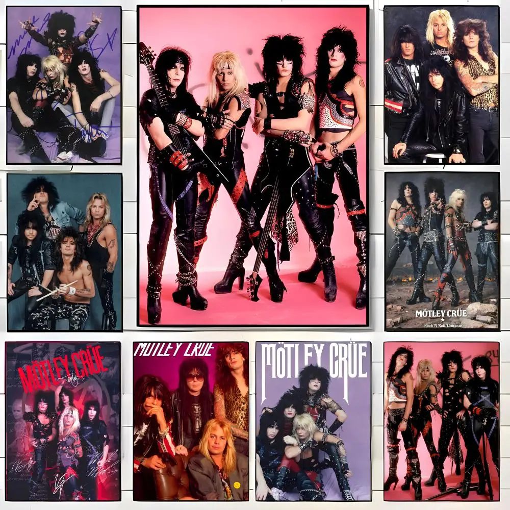 Anime M-Motley Crue Poster, Wandkunstdruck, geeignet für Wohnzimmer, Schlafzimmer, Bar, Salon, Heimdekoration, Geschenk