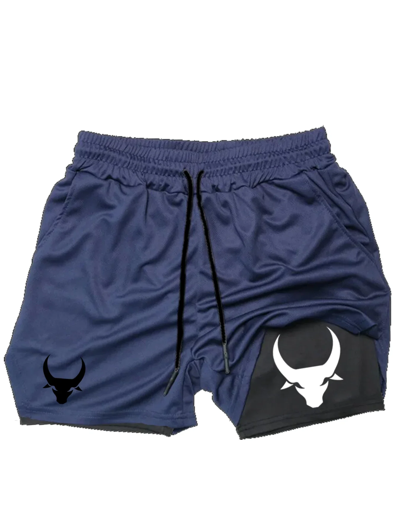 

Sports shorts Men's gym running shorts Quick drying sports basketball training 2-in-1 men's shorts Men's double-layer shorts