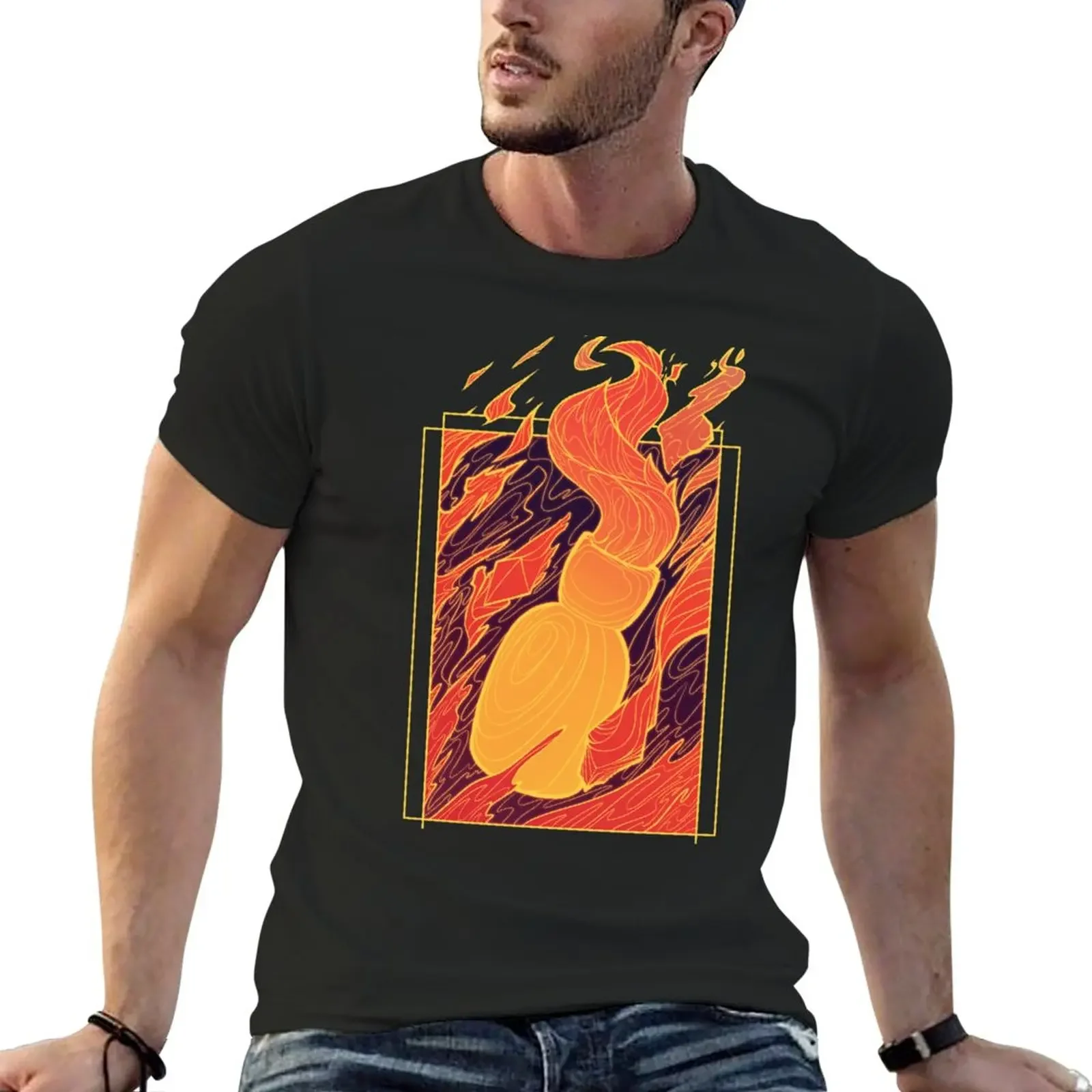 New Burning Flask of Embers T-Shirt T-shir for a boy quick-drying -shir graphic  shirs mens  shir 