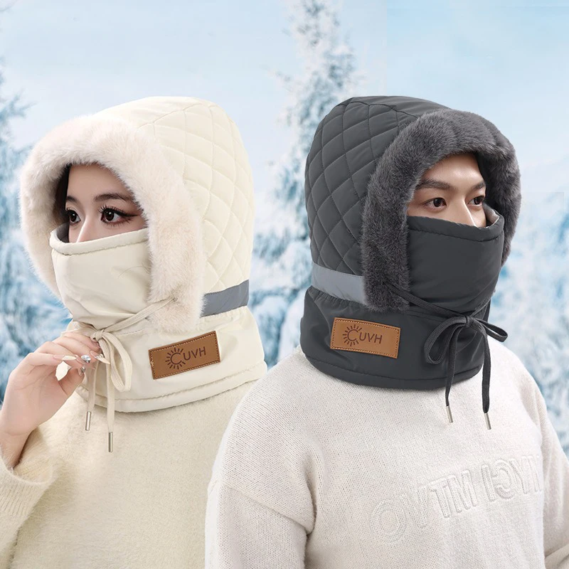 

Winter fleece warm-keeping earmuffs for men and women outdoor cycling skiing cold-weather hat face mask scarf all-in-one hat