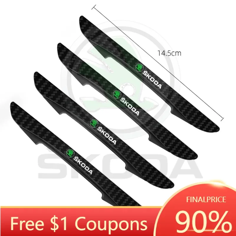 

2026 Hot Car 4PCS Door Anti-collision Protect Bar Stickers For Skoda Octavia Fabia Kamiq Kapoq Kodiaq Rapid SCALA Superb A5 A7 R