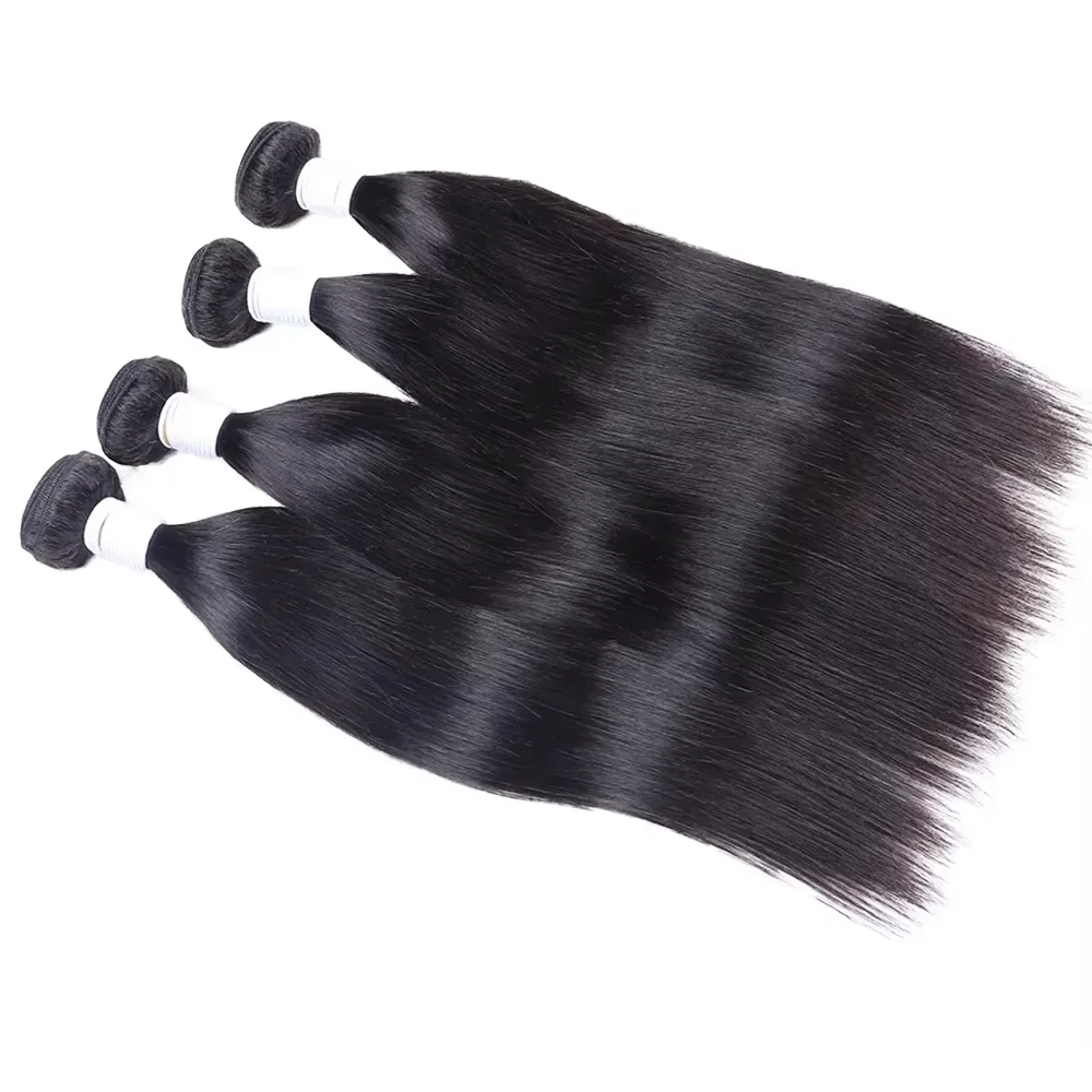 16a feixes de cabelo humano em linha reta 40 Polegada virgem cru não processado 100% extensões de cabelo humano 3 4 pacotes trama dupla trança cabelo