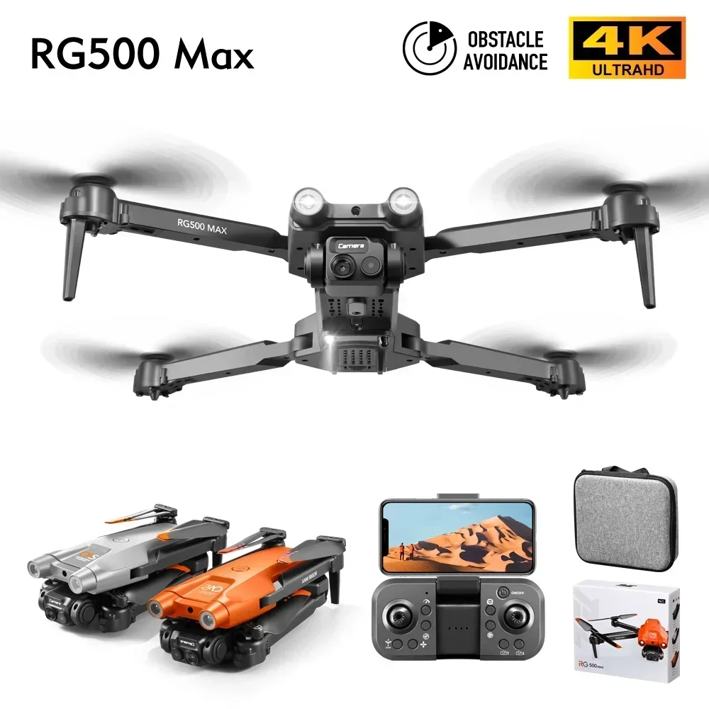 

RG500 MAX GPS Дрон 4K Профессиональный HD Двойная камера 5G Wi-Fi Фотография Бесщеточный Складной Квадрокоптер RC Дрон Расстояние Игрушки Подарки
