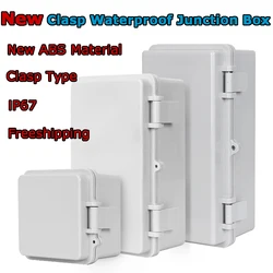 Waterproof Buckle Project Box ABS Plastic Electric Control Hinged Shell Wire Connection Cable Clasp Junction Box Instrument Case