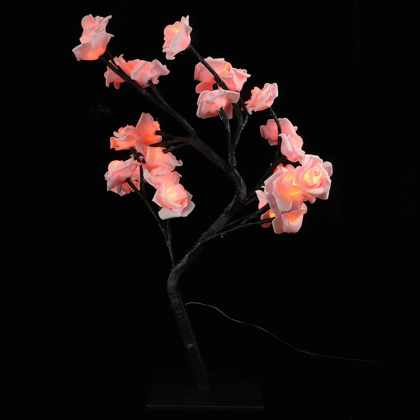 Lampe LED en forme d'arbre à roses, luminaire décoratif d'intérieur, idéal pour une bureau, une chambre à coucher ou une chambre à coucher, veilleuse pour femmes