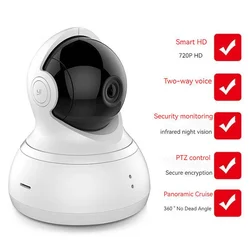 YI Dome-cámara IP CCTV 1080p HD, sistema de vigilancia de seguridad con detección de 360 °, Wifi, inalámbrica, visión nocturna, Audio bidireccional IR