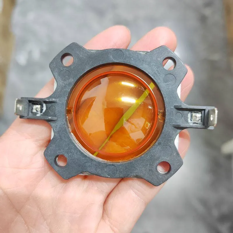 

1PCS 34.4mm Horn Tweeter Diaphragm Tea Color Polymer Composite Membrane Square Tweeter Voice Coil, 8 Ohm Round Wire