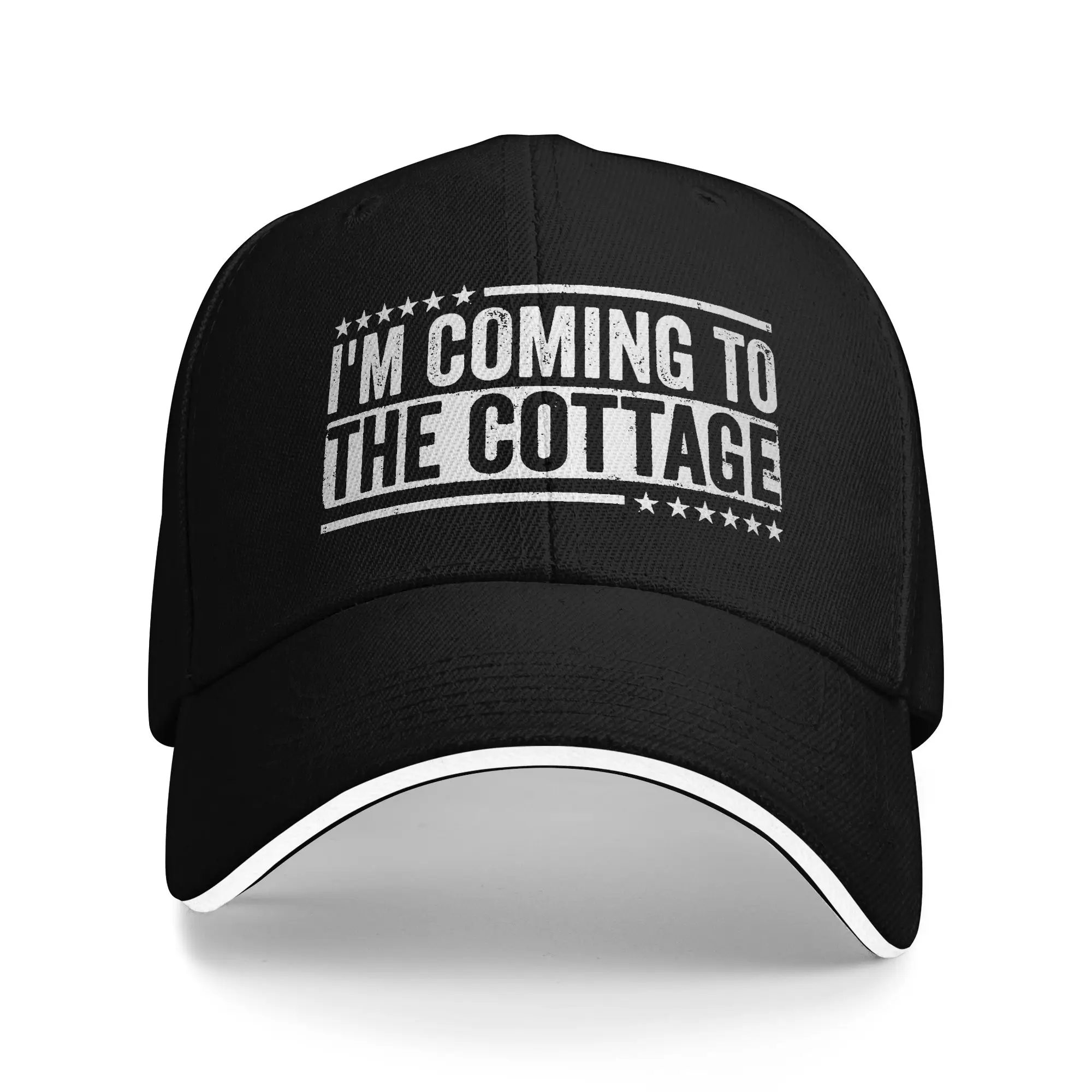 I'm Coming to The Cottage  Sun Baseball Cap  Summer Fitted Retro Trucker Hat For Couple Women Outdoor Gym Baseball Caps
