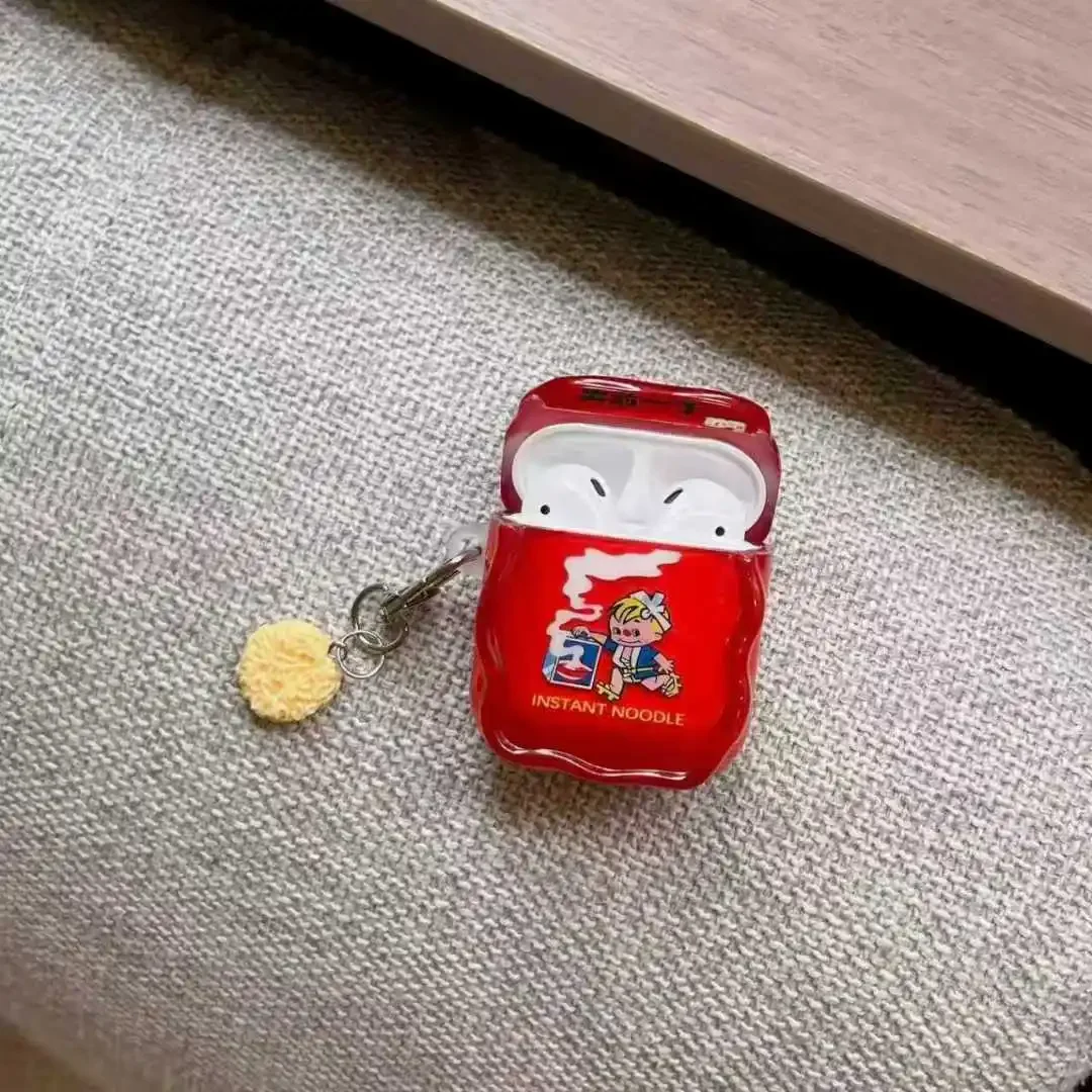 المشروبات رقاقة البطاطس المعكرونة الفورية البلياردو رقم 8 لابل AirPods Pro3 2025 حافظة جديدة ل AirPods 4 3 2 1 Pro2 غطاء سيليكون