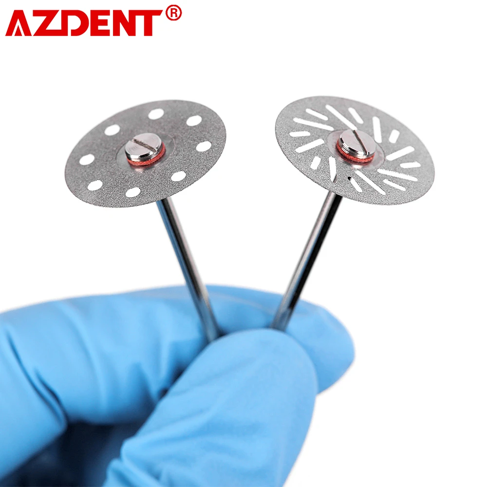 

AZDENT Dental 10Pcs Lab Thin Diamond Disc Cutting Double Side Grit Disk Cutting Tool Machine Polisher Dentist Instruments