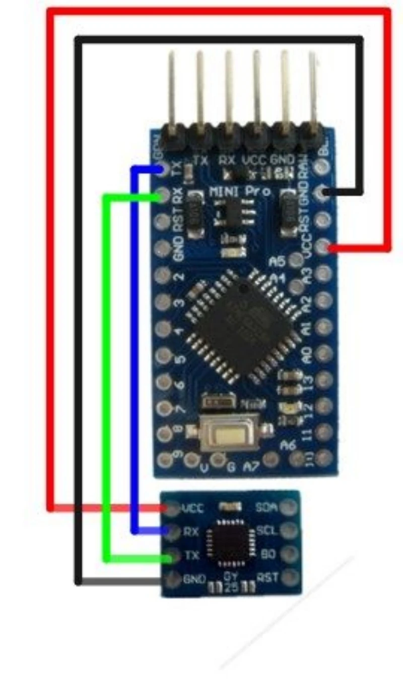 GY-25 Neigungswinkelsensor-Modul Serieller Anschluss Direkte Ausgabe von Winkeldaten MPU-6050 Modul – Detail 4