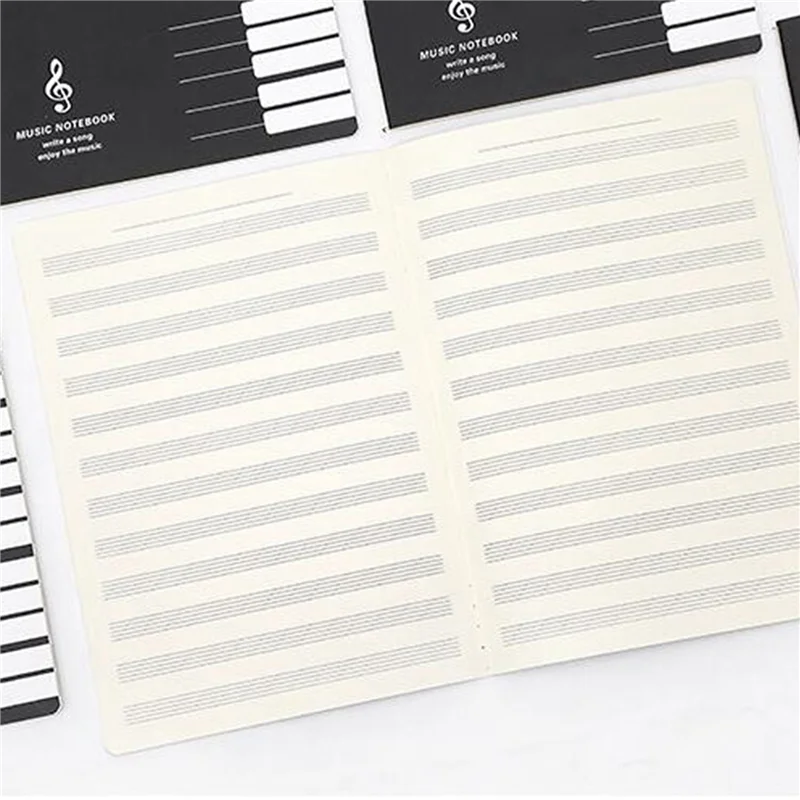 A13E-4X Fünf-Linien-Notizbuch mit Musiknoten, Musik-Tab, Stabstab-Notizbuch