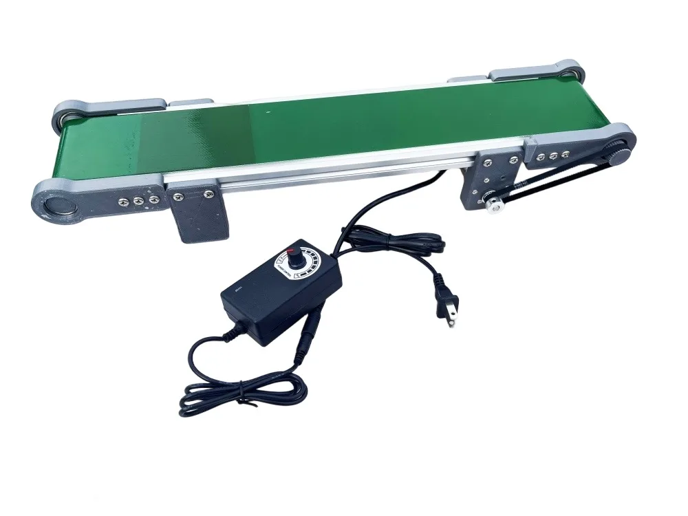 DC 12V Electric Lab Conveyor Belt, Speed 0-116RPM Adjustable for Elevator Model/Friction Test/Production Line