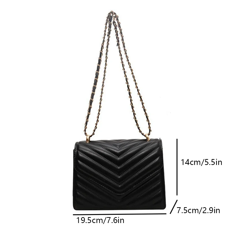 Women\'s One Shoulder Fashion Retro Small Square Bag Crossbody Handbag Minimalist Style Women\'s Chain Bag Suitable for Travel