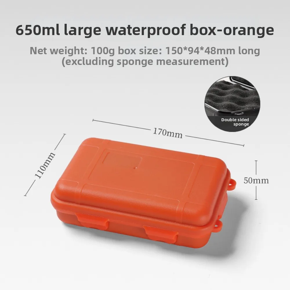 Caixa de kit de sobrevivência ao ar livre da ferramenta edc, caixa selada à prova de choque, resistente à pressão e à prova d'água, caixa de armazenamento de sobrevivência na selva