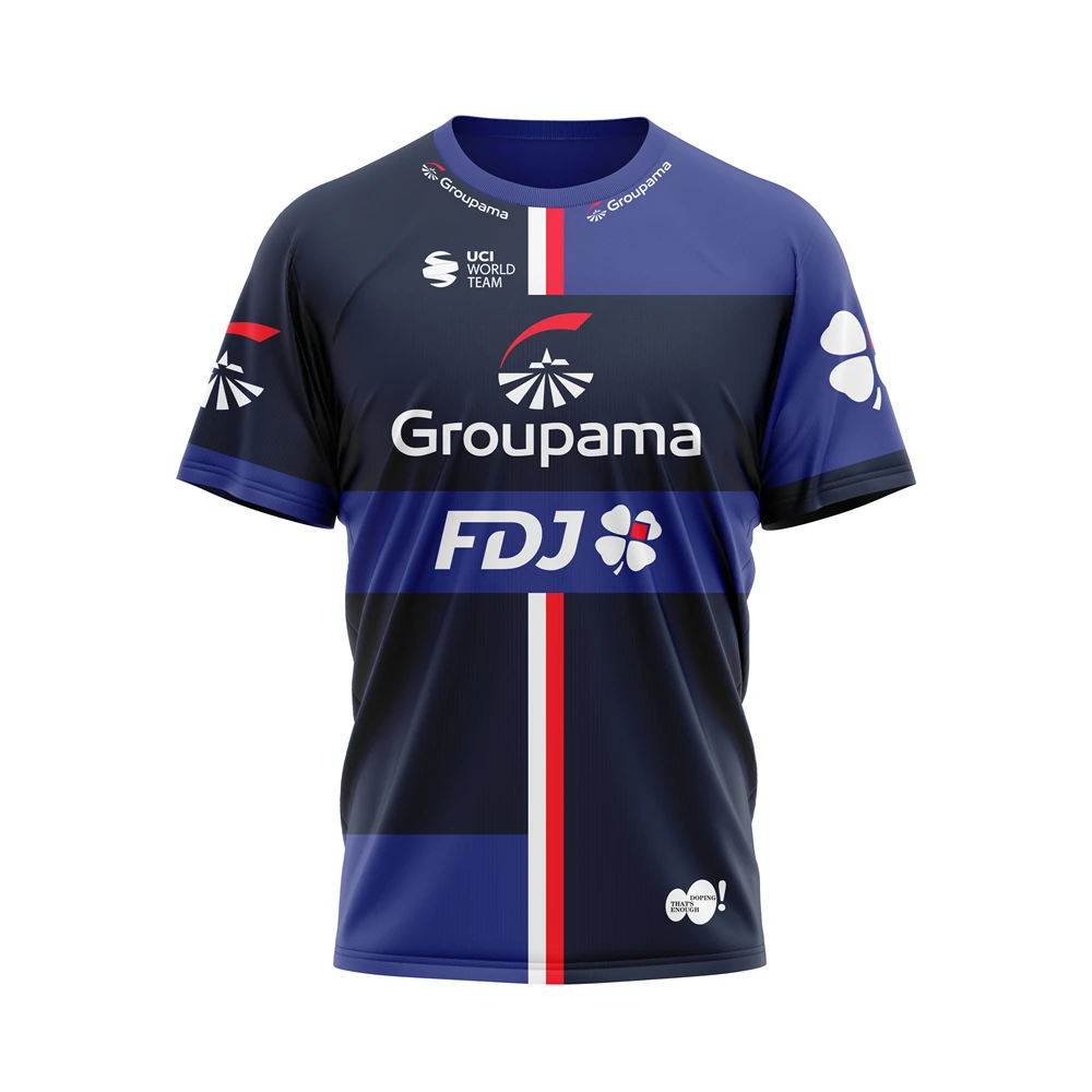 GROUPAMA FDJ 2024 Cycling Jersey T-shirt Outdoor Sports Competition Clothing POLO Shirt Men Hot Sale New Summer Women Children3D