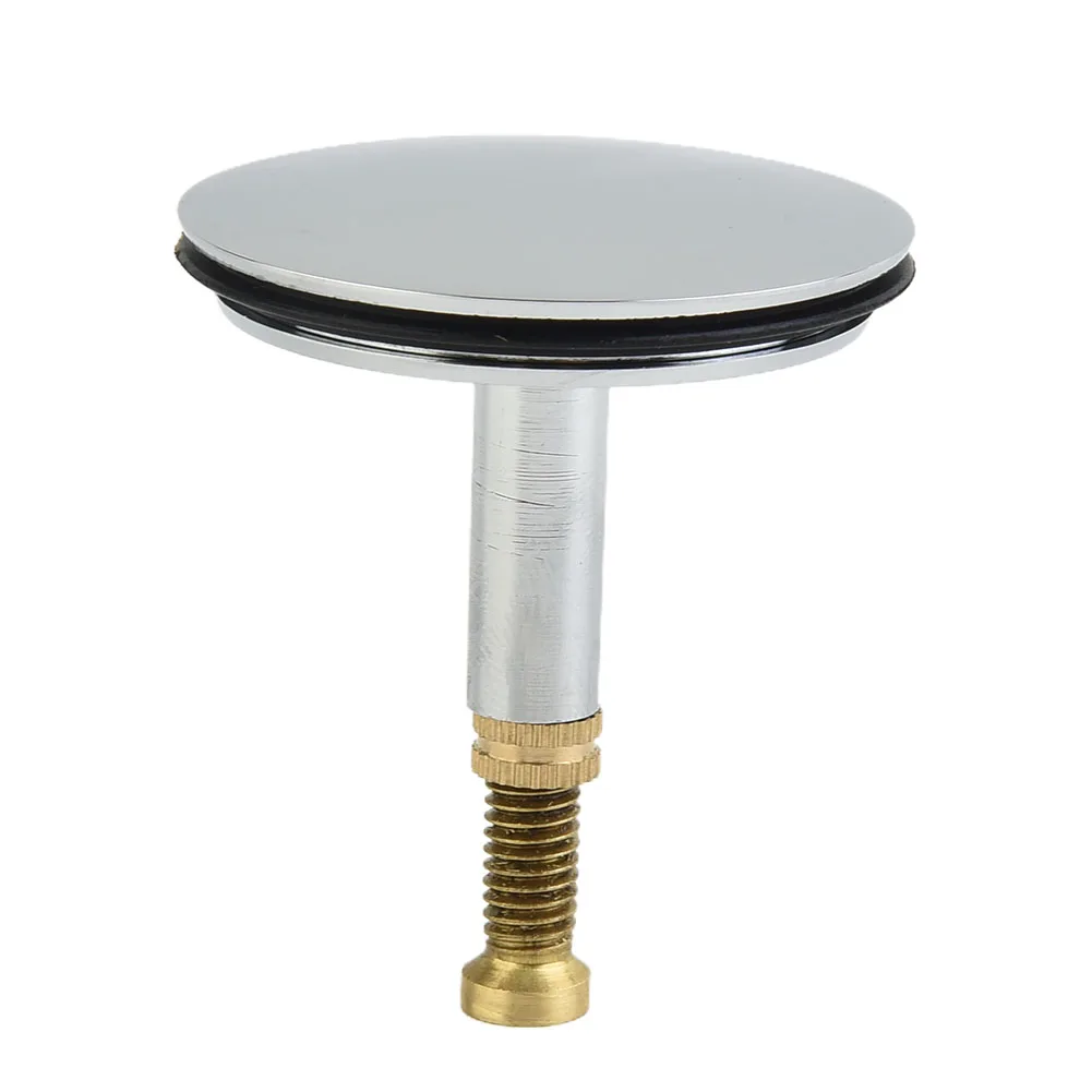 Bathtub Drain Stopper Replacement 43mm Diameter Adjustable Length for Bathroom Tub and Sink Waste Chrome Plated Copper Material
