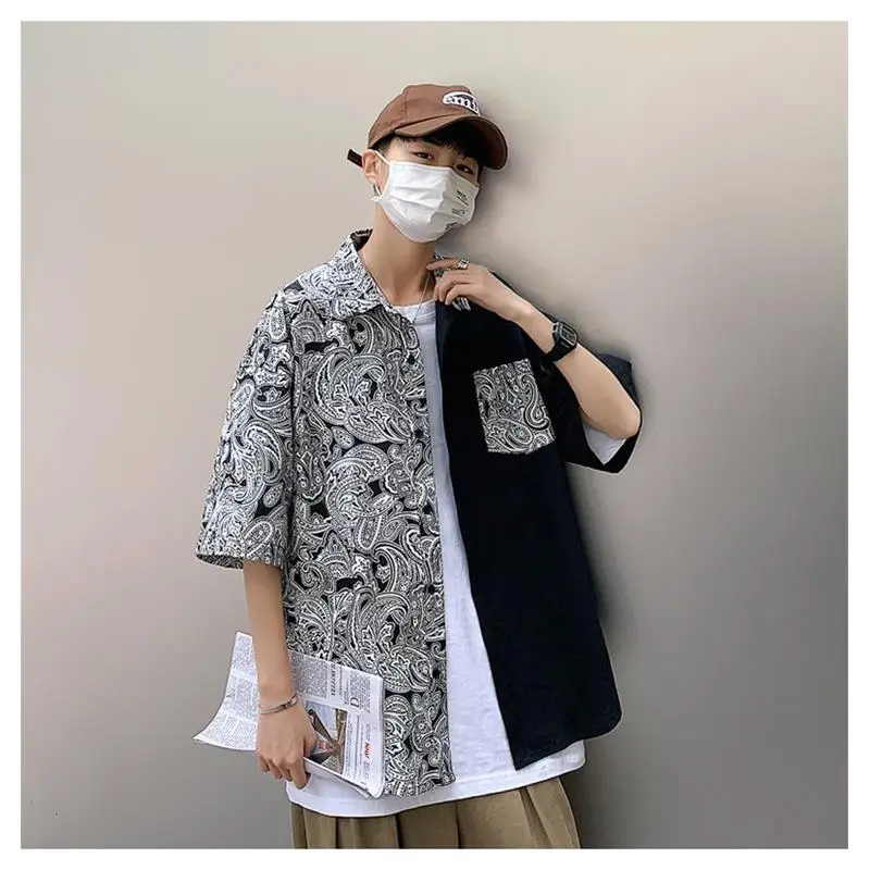 

Oversize ort Sve irt для мужчин и женщин, летняя модная брендовая лоскутная обувь с цветком ореха 300, сумка большого размера для пары...