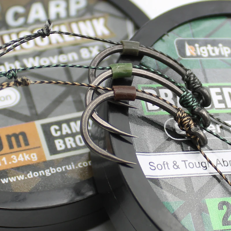 Karpfen Angelschnur Weiche Hooklink Braid Hook Link Unbeschichtete Geflochtene Schnur Für Haar Rig Karpfen Grob Methode Feeder Angeln Accessori