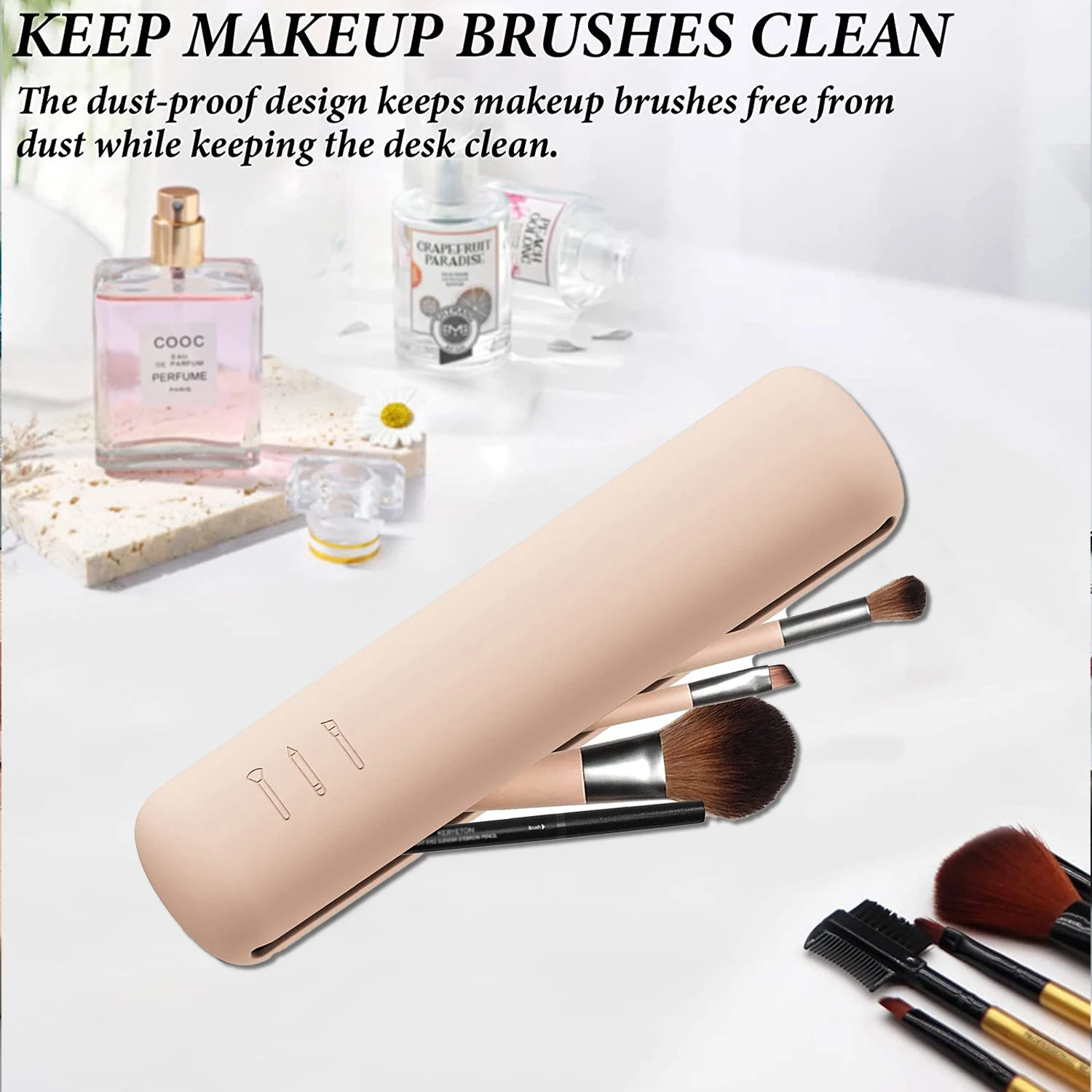 Silicone Makeup Brush Travel Case, Waterproof Makeup Brush Travel Holder For All Brushes Sac De Rangement Fast Dropshipping