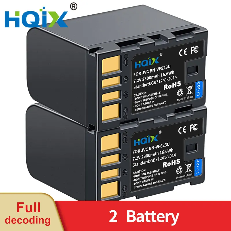 

HQIX for JVC CR-D771 D775 D790 D760 D796 D720 D725 D750 D740 D728 D770 DA30 D790 amera BN-VF823U Charger Battery