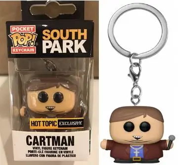 5 New Styles Funko POP Pocket Keychain South Park Kyle Stan Zombie Kenny Cartman PVC Model Toys for Children Birthday Gift