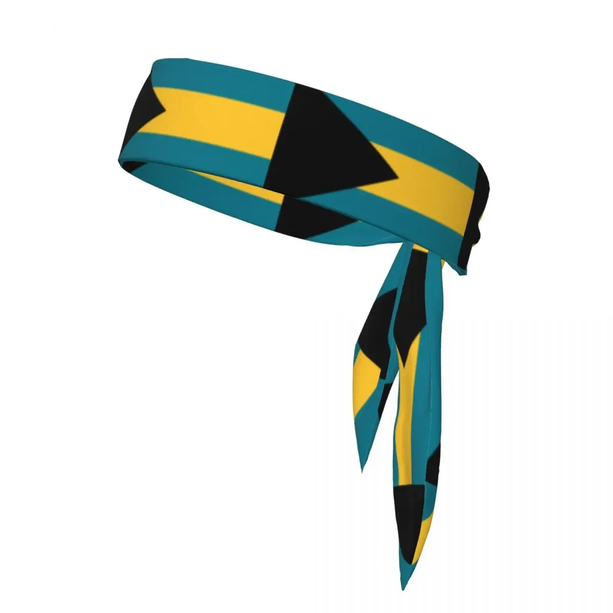 Bahamas Flag Head Tie Sports Headband Athlete Sweatbands Head Wrap For Working Out Running Yoga