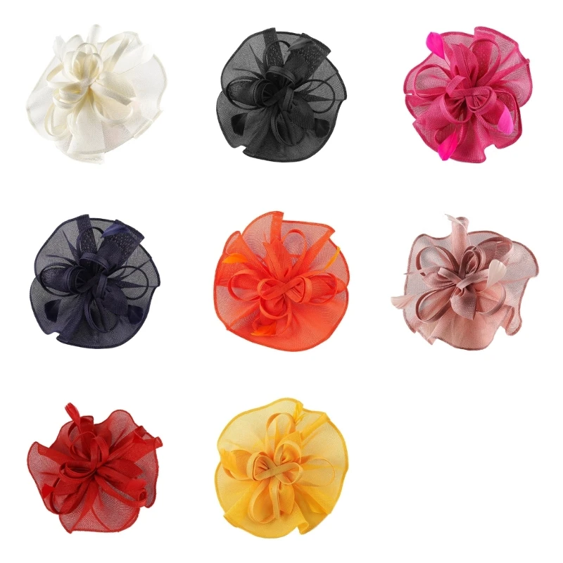 

Teaparty Fascinator Hat Hairclip Women Exaggerated Pillbox Hat Roleplay Headband Dropship