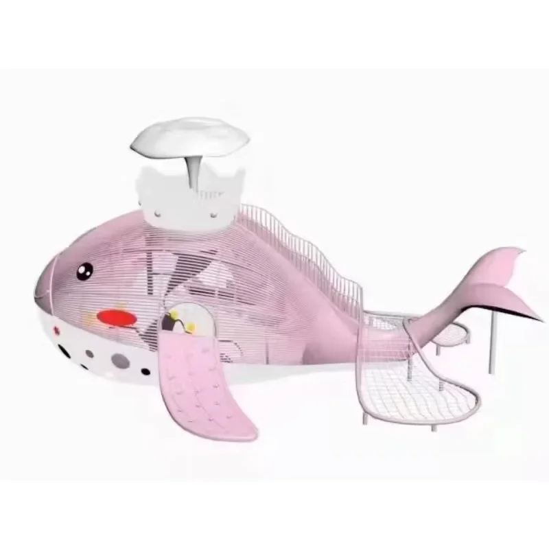 Aircraft Space Theme Children's Outdoor Park, Playground Belt, Slide Children's Games Amusement Equipment