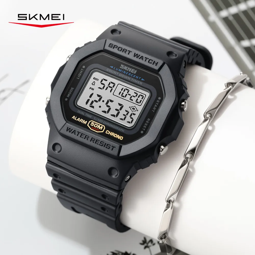 

SKMEI военные цифровые часы мужские спортивные светящиеся хронограф водостойкие электронные часы будильник наручные часы и браслет