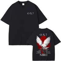 Rapper Niro OX7 Album Graphic T-shirt Men Women Hip Hop Fashion Pop Music T-shirts Male Casual Cotton Vintage T Shirt Streetwear