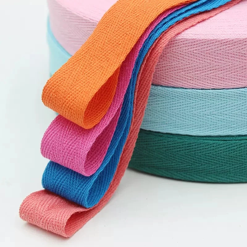 Wholesale 50yards 10mm 20mm Chevron Cotton Tape Ribbon Webbing Herring Bonebinding Tape Lace Trimming for Packing DIY Accessory