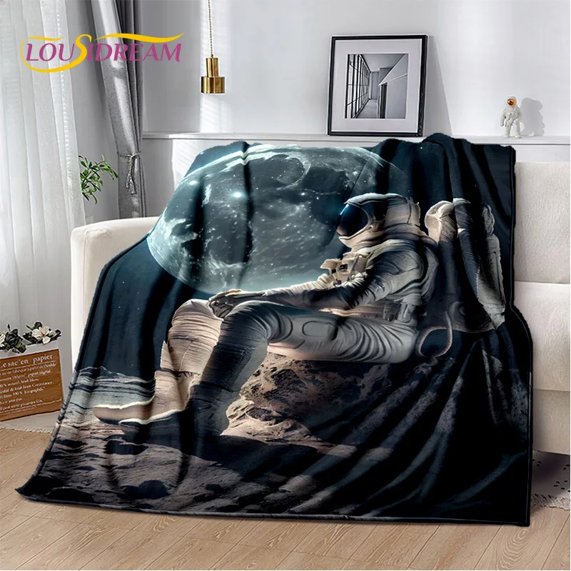 

Astronaut Universe Spaceman 3D Outer Space Cartoon Blanket,Soft Throw Blanket for Home Bedroom Bed Sofa Office Cover Blanket Kid