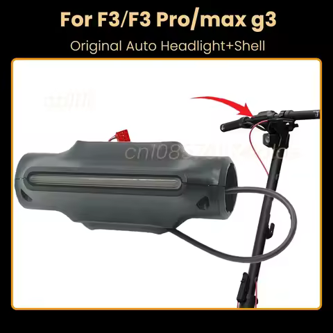 Original Front Auto Headlight with Shell Ambient Light for Segway MAX G3 F3 F3Pro Electric Scooter Running LED Lamp Parts