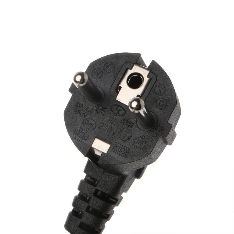 1,5 m C13 IEC 320 Kettle Europejski 2 -pinowy AC Okrągły wtyczka do wtyczki zasilająca