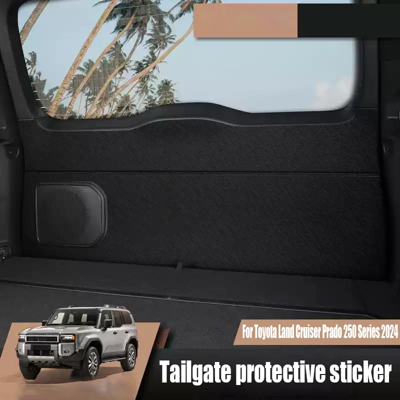 Tailgate protective sticker leather sticker For Toyota Land Cruiser Prado 250 Series 2024