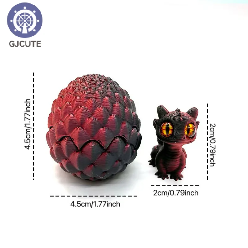 

1Pcs Child's Gift Dragon Egg Figures; 3D Printed Ornaments; Miniature Simulation Home Accessories