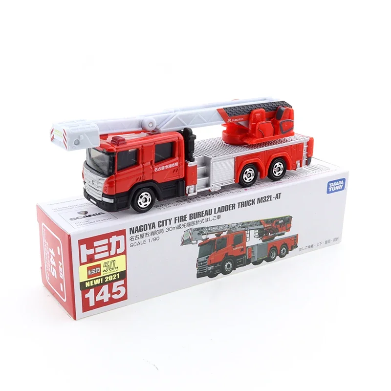 

Takara Tomy Long Type Tomica No.145 Nagoya City Fire 1/90 Diecast Automotive Model Ornaments Cas Toys Gift Decorations