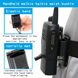 handheld Stand Belt Hanger Universal Walkie Talkie Clip Waist Hanger Buckle Bracket Quick Release Walkie Talkie Clip Holder