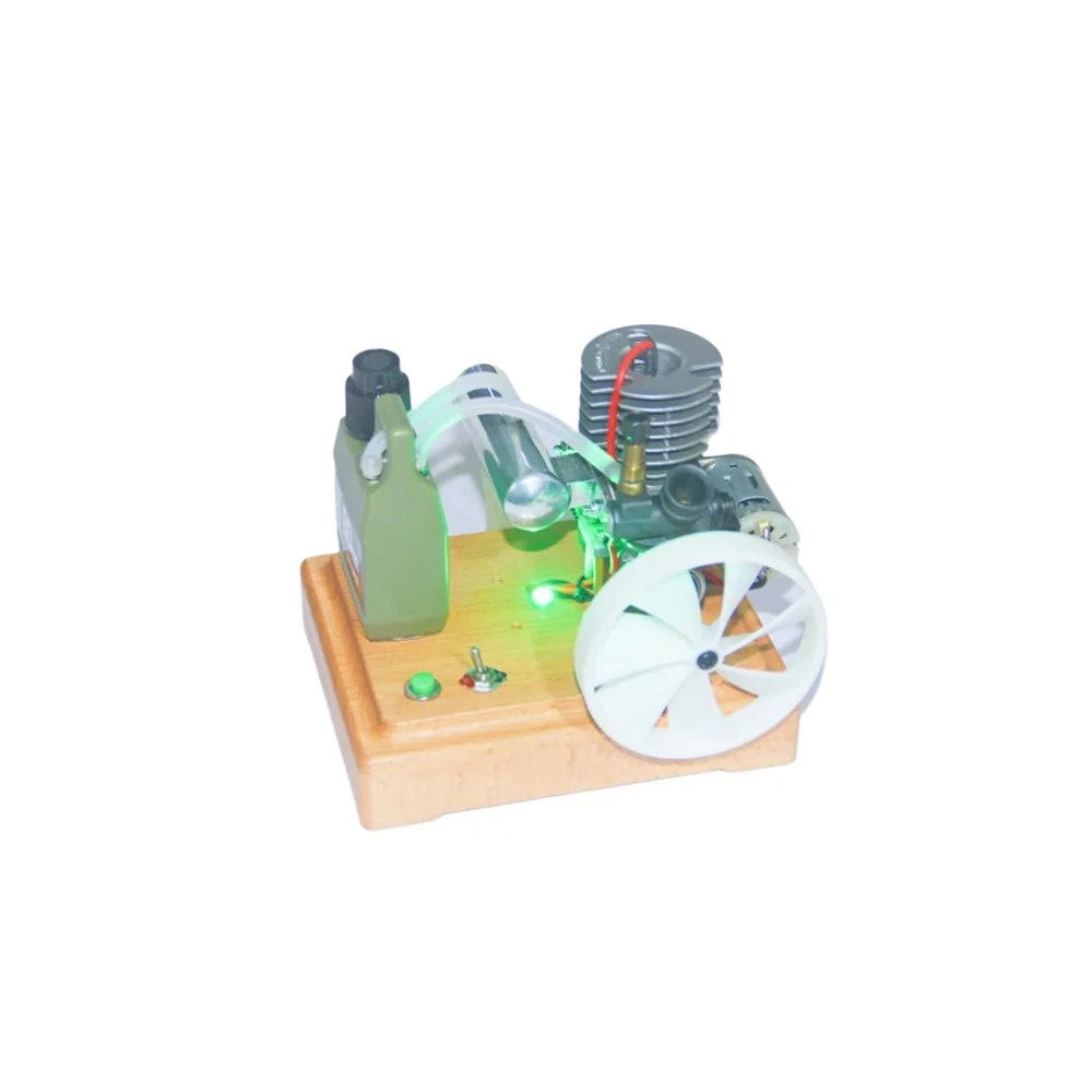 15 Stage Methanol Engine Model One Button Electric Start Enlarged Flywheel Inertia Wheel Complete Metal Engine Model Set