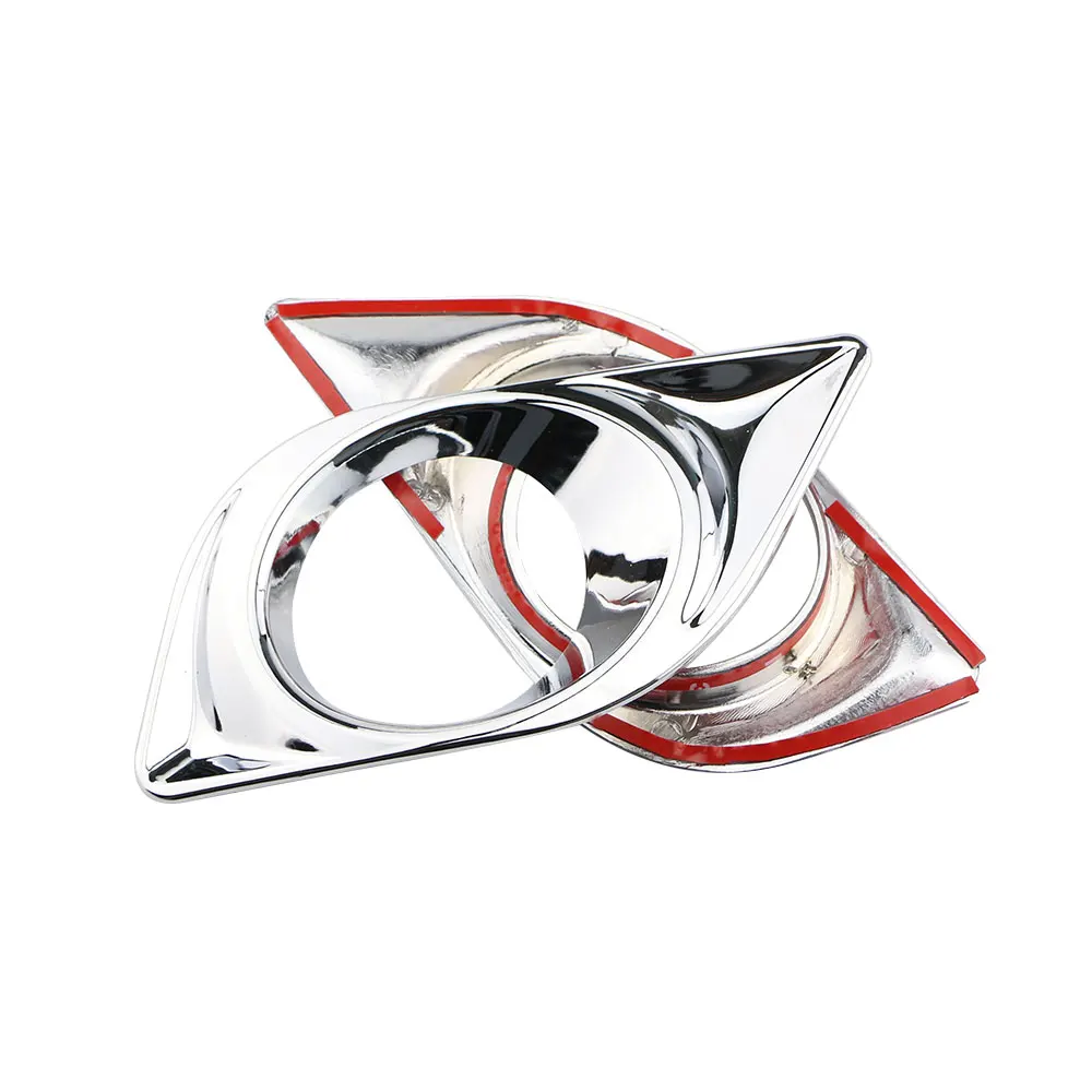 2Pcs Chrome Front Fog Light Cover Sticker for Nissan Versa Latio Almera Sunny 2011 2012 2013 2014 2015 2016 2017 Accessories