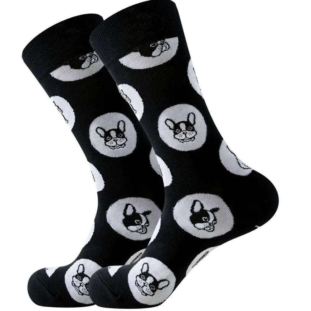 New Hot Sale Quality Combed Cotton Socks Print Long Tube Funny Happy Men Socks Novelty Skateboard Crew Creative Harajuku Socks