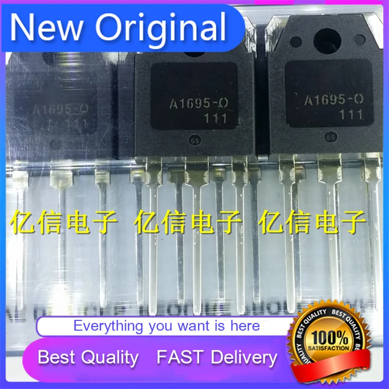 

10 шт./лот, новый оригинальный A1695-0 2SA1695-0 A1695-O, трубка усилителя TO-3P