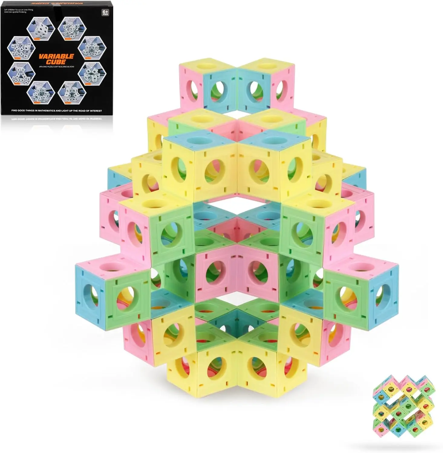 

Fidget Toys Kids Building Bocks: 3D Puzzles Boxes Infinity Toy STEM Magic Cubes Cool Stuff Gadgets Birthday Gifts for Ages 12 13