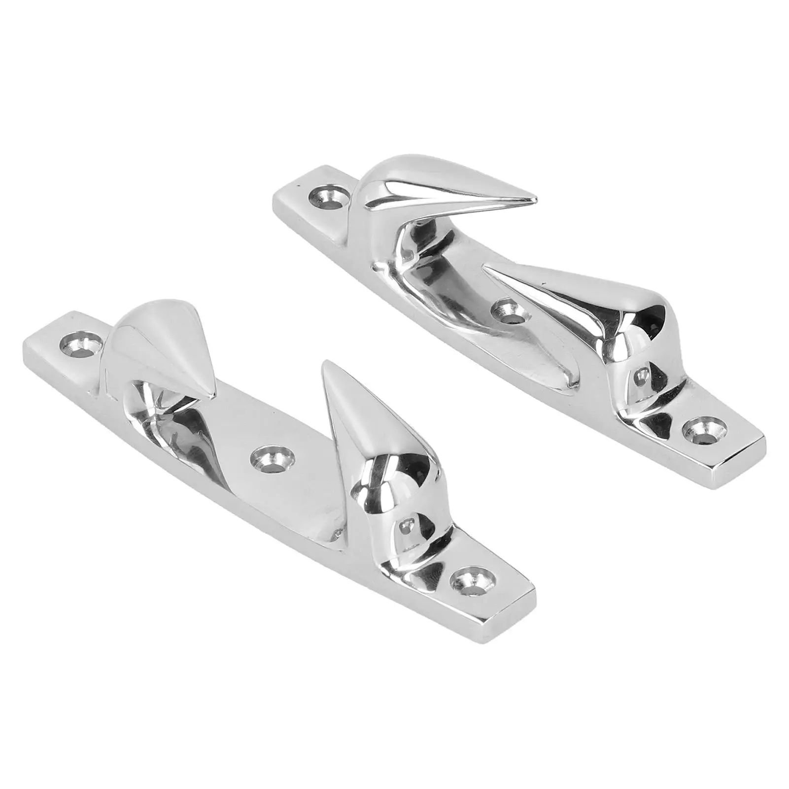 

2pcs 4.69in Anchoring Mooring Cleats Left Right 316 Stainless Steel Fairlead for marine Boat Yacht Dock Cleats