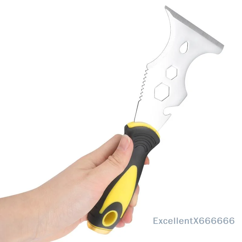 

15-In-1 Multi Use Putty Knife Stainless Steel Paint Scraper Tool Wallpaper Can Opener Cleaning Paint Rollers Home DIY