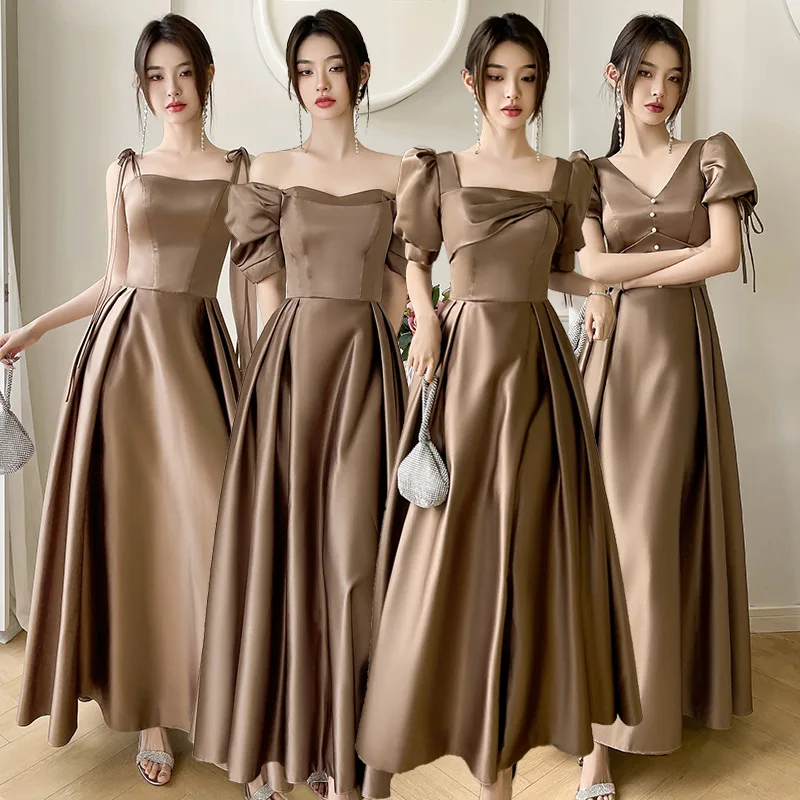 

Women Long Dress Gown Dresses Banquet Wedding Vestidos Y2k Streetwear High Waist Evening Short Sleeve Elegant Party Night 2026