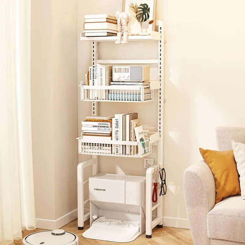 

Covos Sweeper Robot Top Shelf Narwal Mopper Living Room Sofa Movable Storage Shelf Home Organization and Storage