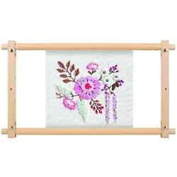 Embroidery Frame Needlepoint Embroidery Tapestry Scroll Frame Square Shape Wood Cross Stitch Frame For Stitching Sewing Craft